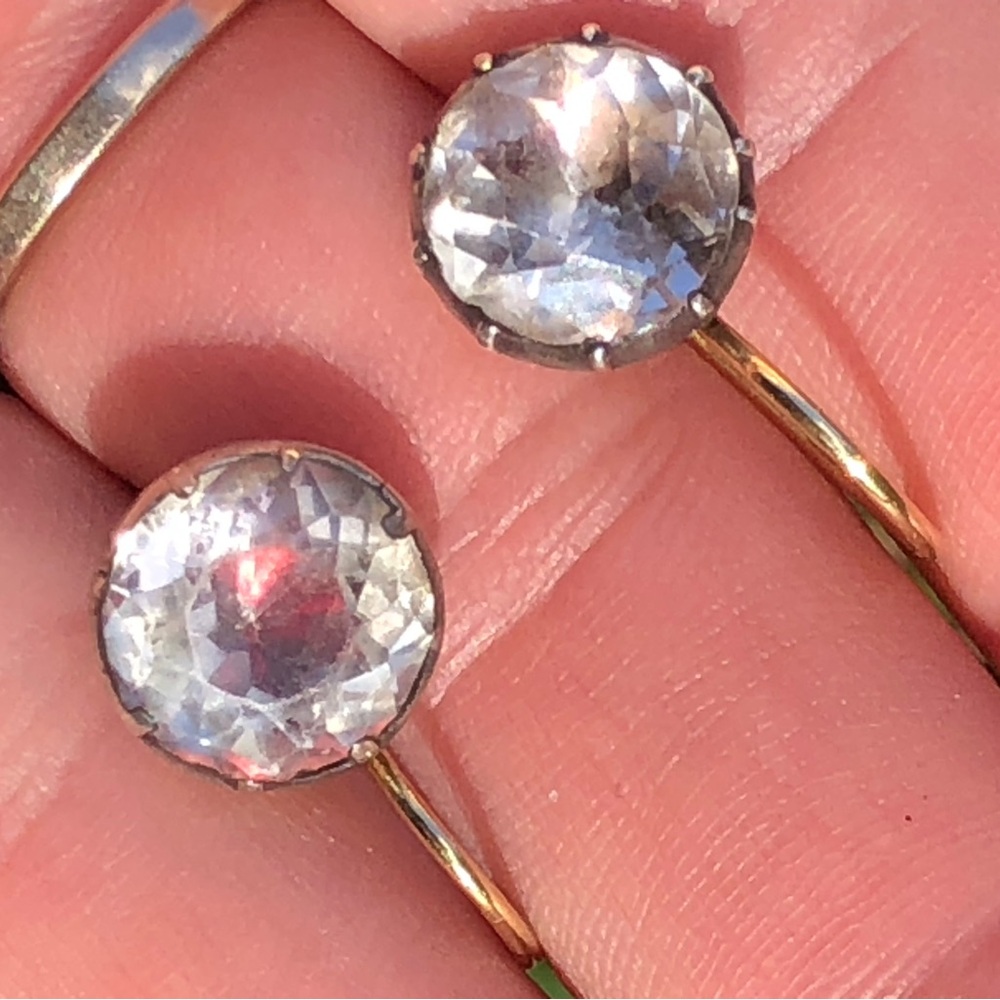 Georgian Paste Shepherds Hook Earrings Cut Pinche… - image 6